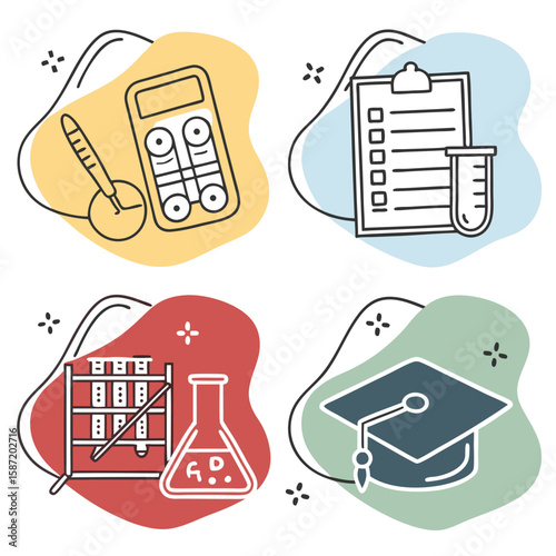 Educational tools graphic set