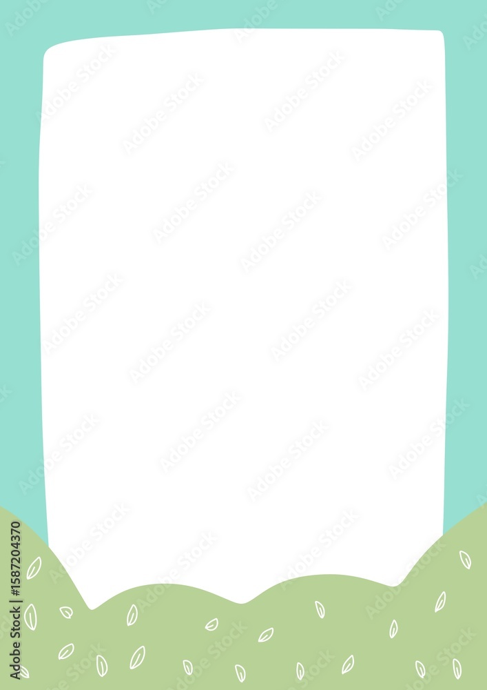 Obraz premium frame with green leaves