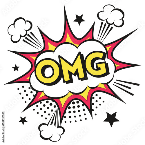 Omg comic book style speech bubble