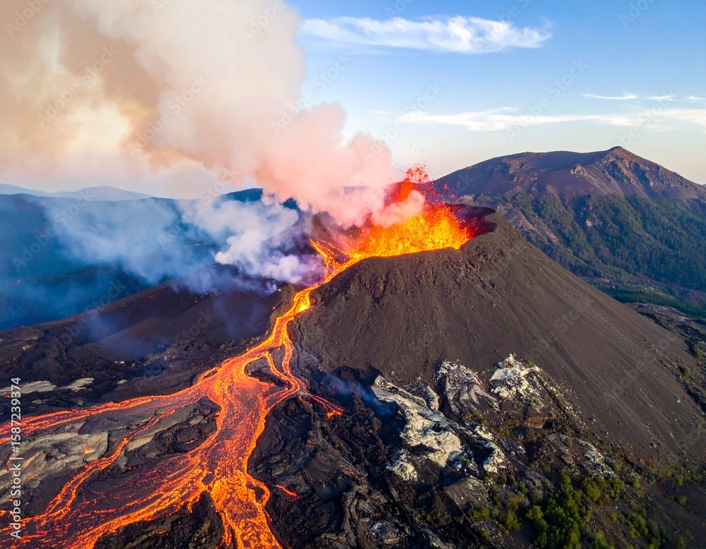 Fototapeta premium fire in the mountains