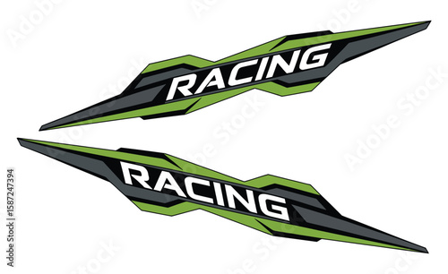 Car wrap design vector set featuring stickers, racing stripes, and decal elements ideal for car body graphics and vehicle wraps