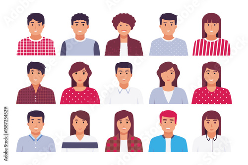 Diverse Faces: A collage of various individuals, each with a unique expression, presents a spectrum of humanity, symbolizing individuality and the unity of human existence.