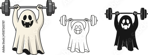Lifting ghost shows strength in weights and Halloween fitness.