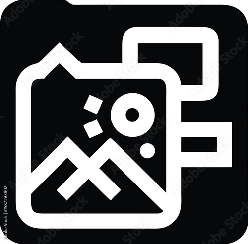 Photo album icon symbol graphic design