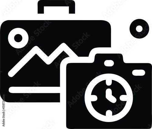 Photography time travel memories icon