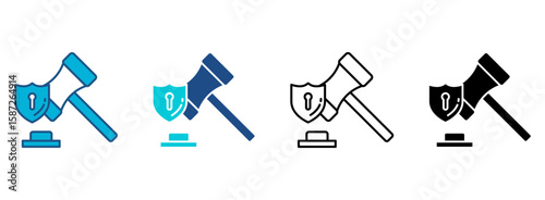 Regulatory Icon Set With Multiple Styles. Vector Illustration