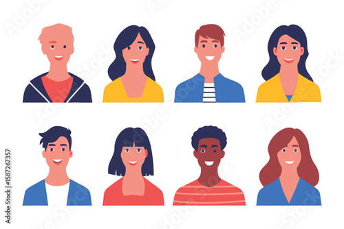 Diverse Portrait Collection: A vibrant collection of diverse individuals, each portrait radiating a sense of authenticity and charm. A celebration of the beauty of diversity.