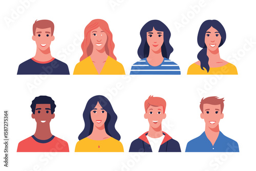 Diverse Portraits: A curated collection of vibrant headshots showcases a wide array of individuals, celebrating diversity in appearance and culture