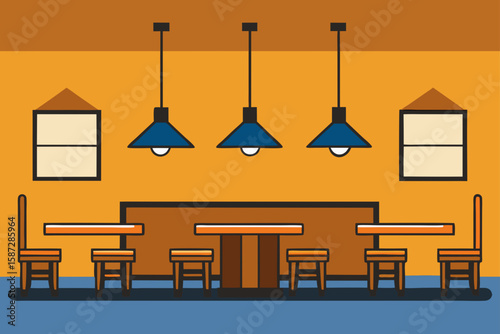 chic restaurant with reclaimed wood furniture
