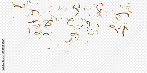 Confetti vector illustration. Festive background. Party concept. Flying ribbons isolated.