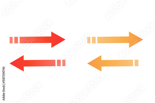 グラデーション矢印アイコン｜方向やプロセス図解に使えるイラスト素材
