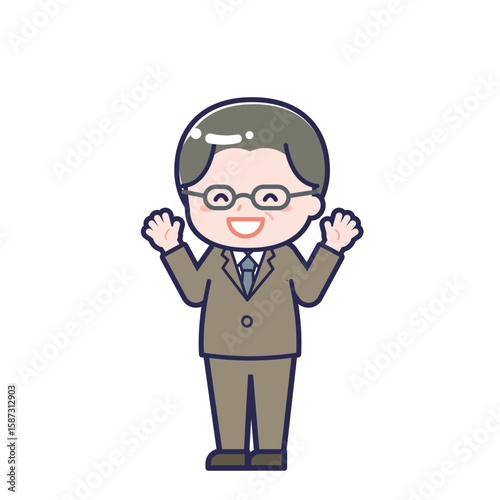 中年の会社員／ななめ／男性 11