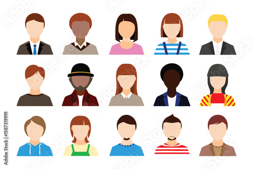 Diverse Collection of Profile Avatars: A curated assemblage of avatars, representing a spectrum of individuals, each embodying a unique persona, is captured through a series of colorful.
