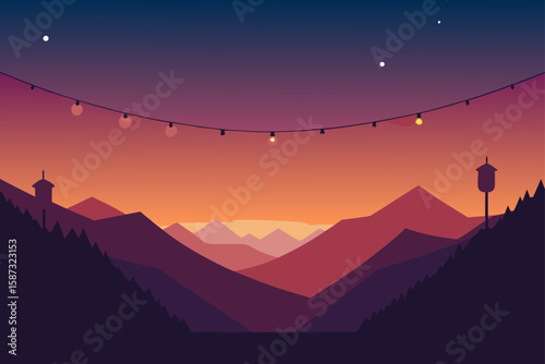 sunrise in the mountains
