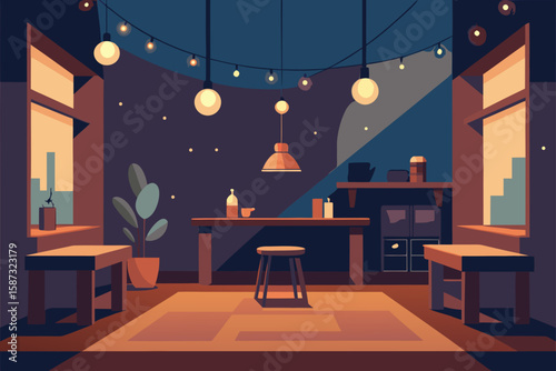 cafe in the night