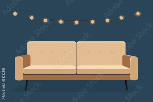 modern living room interior with sofa