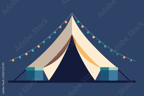 circus tent on a white background