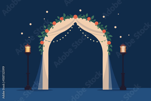 circus tent in the night