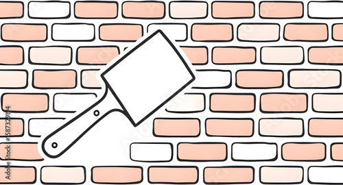 trowel and bricks, construction icon, masonry tools, building materials, bricklaying icon, trowel vector, brick vector, masonry vector, construction tools, building icon, brickwork icon, trowel illust