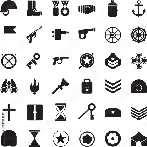 Military, Adventure and Exploration Icons