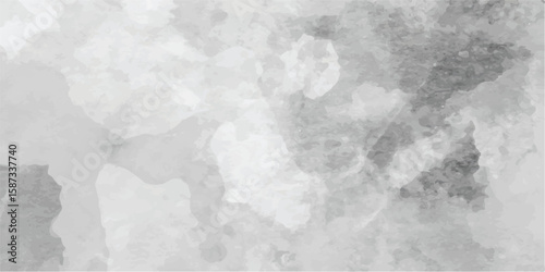 Clouds and sky watercolor vector hand drawn vector illustration. Abstract black and white winter watercolor background. Sky pattern with snow. Light blue watercolour paper texture background.