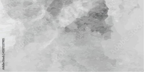 Clouds and sky watercolor vector hand drawn vector illustration. Abstract black and white winter watercolor background. Sky pattern with snow. Light blue watercolour paper texture background.