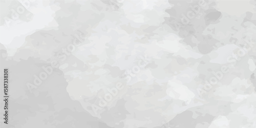 Clouds and sky watercolor vector hand drawn vector illustration. Abstract black and white winter watercolor background. Sky pattern with snow. Light blue watercolour paper texture background.