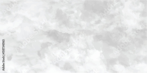 Clouds and sky watercolor vector hand drawn vector illustration. Abstract black and white winter watercolor background. Sky pattern with snow. Light blue watercolour paper texture background.