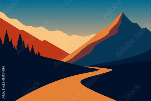 mountain landscape with mountains