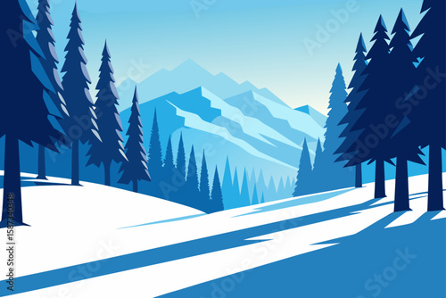 winter landscape with trees