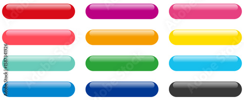 光沢・webボタンアイコン角丸