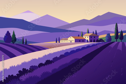 winter landscape with mountains