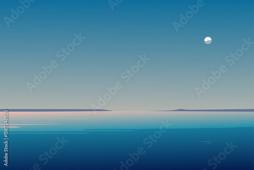 moon over the sea