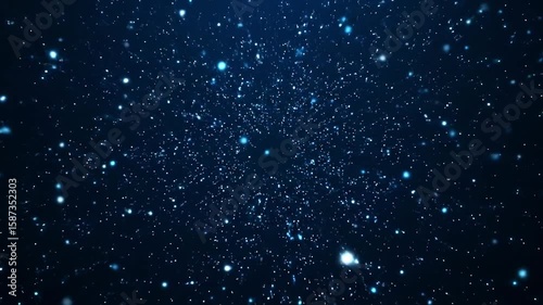 Starfield Animation, Deep Space Galaxy, Abstract Blue Cosmos Background

