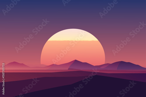 sunset in the mountains