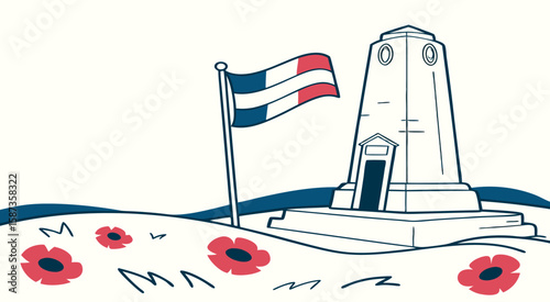France Armistice Day vector,France Armistice Day Vector with Bleuet de France & Tricolore,