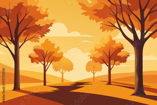 autumn trees in the park