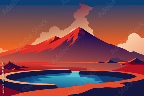 mount fuji in the morning