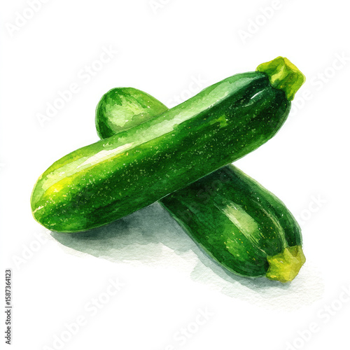 zucchini isolated on white background