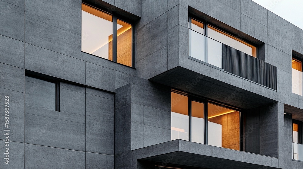 Fototapeta premium Modern Concrete Building Facade