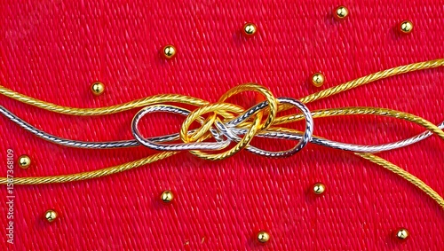 Red & Gold Mizuhiki: Traditional Japanese Knotwork as a Luxurious Gift Frame Element