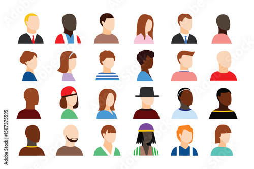 Diverse Profiles: A stylized collection of diverse profiles, each representing a unique individual in a visually compelling design that speaks to inclusivity and variation.
