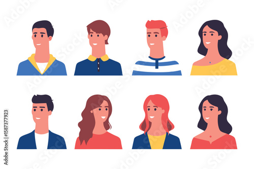 Diverse Portrait: A series of diverse portraits, each face radiates uniqueness, a stunning representation of individuality and the rich tapestry of human existence.