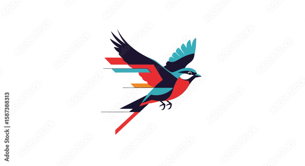 Fototapeta premium vector illustration of a bird