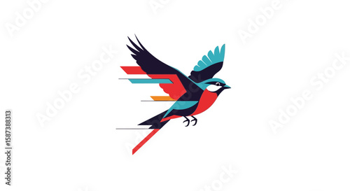 vector illustration of a bird