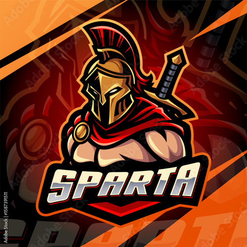Sparta esport mascot logo design