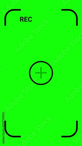 Clean smartphone recording UI overlay with REC and 4K indicators. Live video recording frame for mobile camera overlay. Clean lines, REC dot, and 4K text on transparent background.
