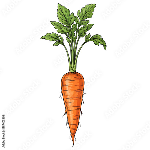 Single vibrant carrot against black background
