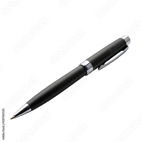 Elegant black and silver writing instrument