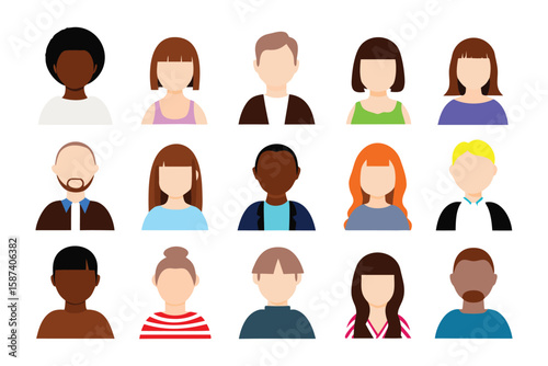 Diverse Avatar Faces: A collection of varied avatar portraits, depicting individuals from different backgrounds, representing a spectrum of demographics.